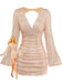 Sequin V Neck Asymmetric Bodycon Mini Dress 3