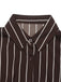 Dark Brown 1970s Striped Dress 4