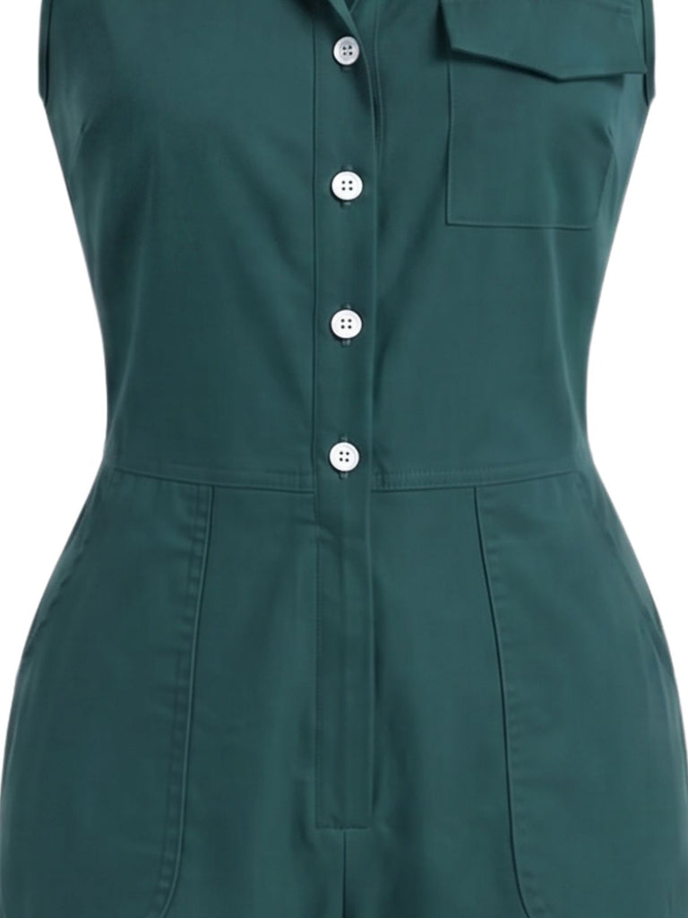 1950s V Neck Jumpsuit 5