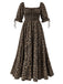 Plus Size Leopard Print Ruched Midi Dress 2