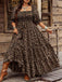 Plus Size Leopard Print Ruched Midi Dress 3