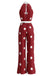 1970s Polka Dot Halter Sleeveless Wide Leg Belt Jumpsuit