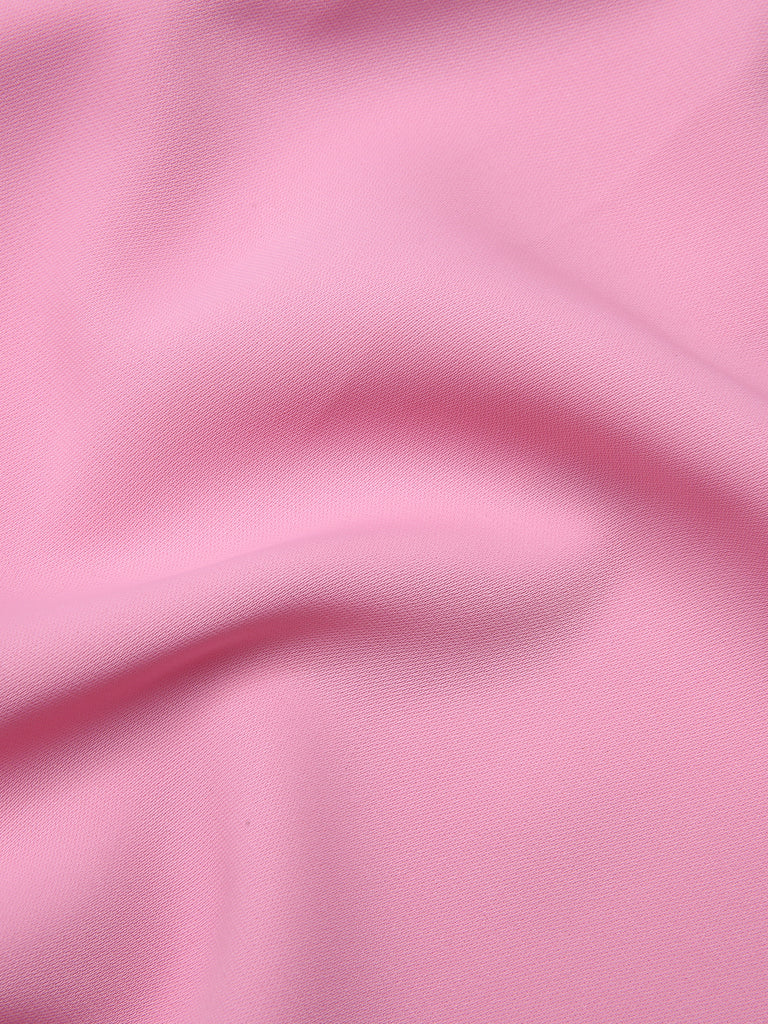 Pink 1960s Lapel Bowknot Top