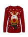 Red 1940s Christmas Reindeer Knit Sweater, vintage fashion, retro style - perfect for women who love vintage and retro fashion