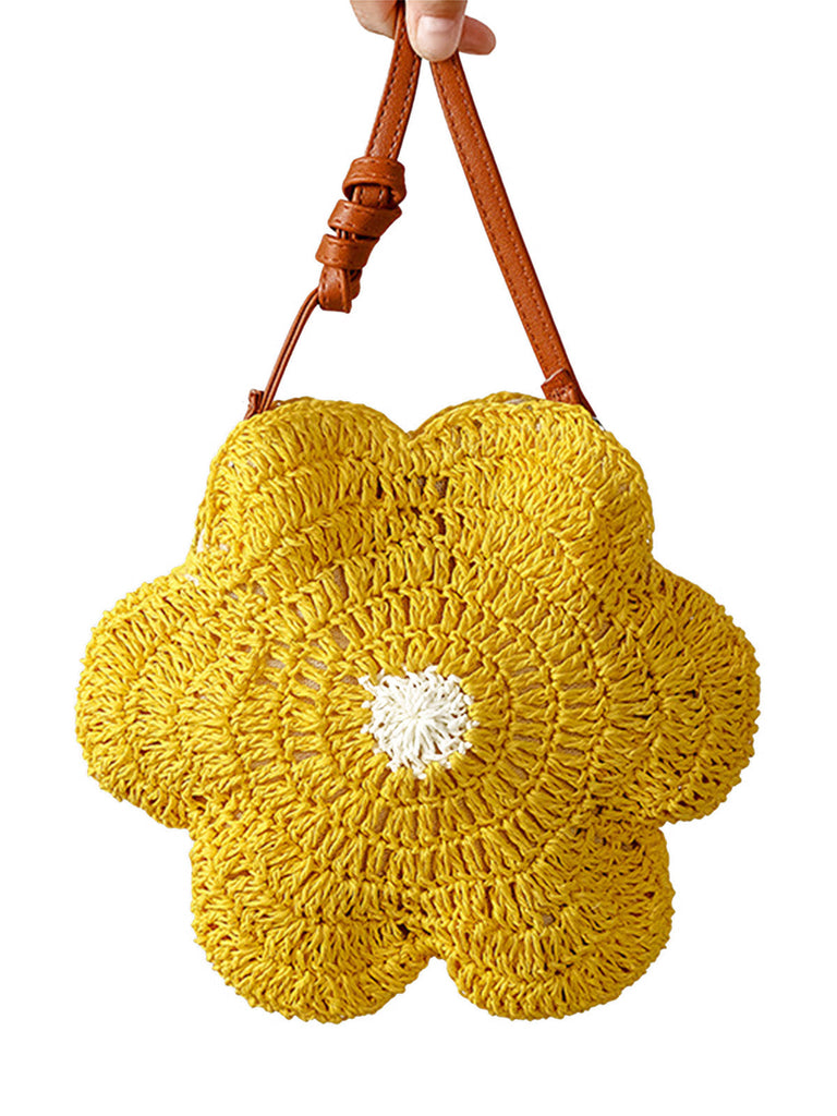 Yellow Cute Egg Flower Crossbody Bag 2