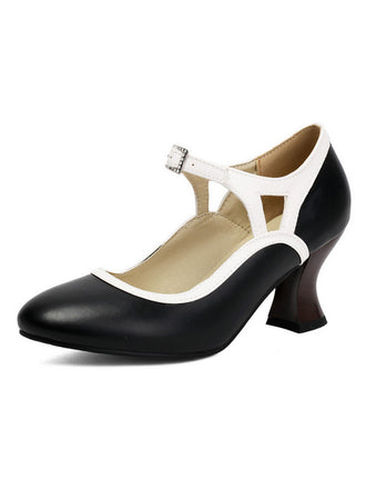 Vintage Pointed Toe Elegant Cone Heel Shoes, vintage shoes, retro heels - perfect for women who love vintage and retro fashion
