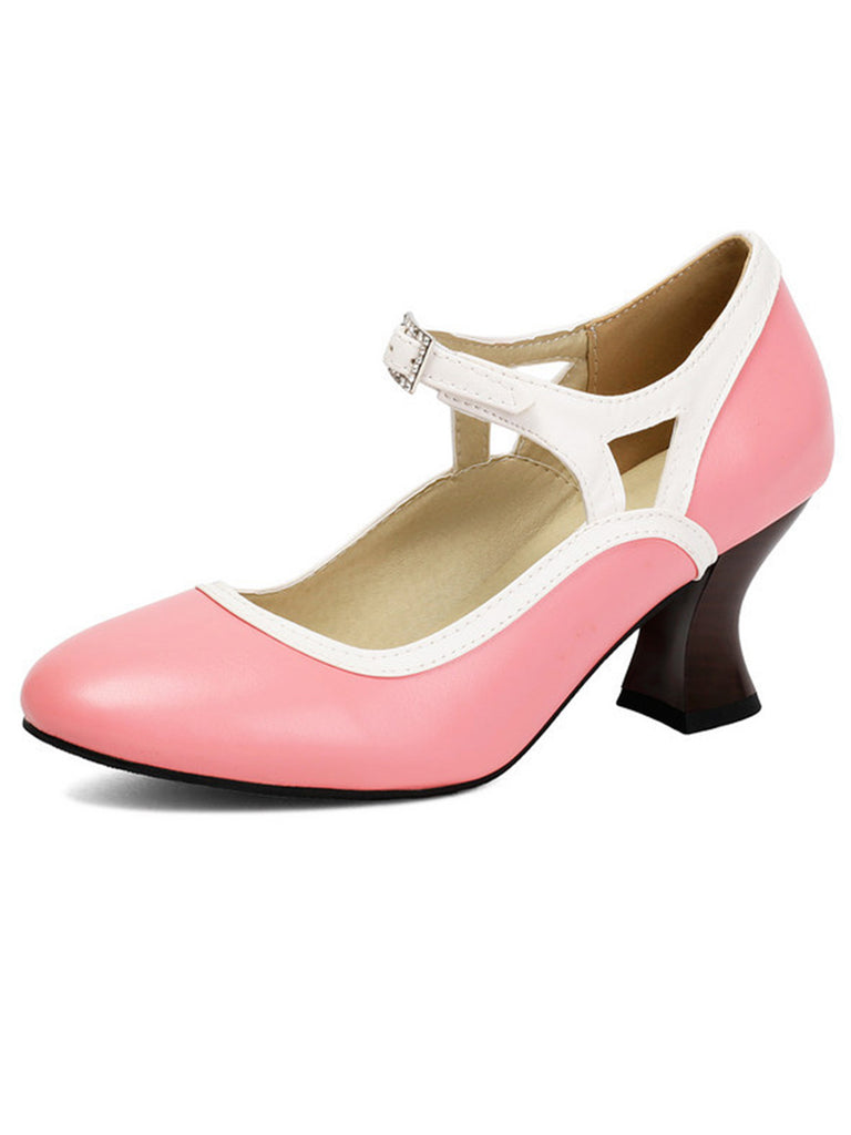 Vintage Pointed Toe Elegant Cone Heel Shoes, vintage shoes, retro heels - perfect for women who love vintage and retro fashion