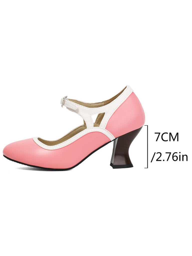 Vintage Pointed Toe Elegant Cone Heel Shoes, vintage shoes, retro heels - perfect for women who love vintage and retro fashion