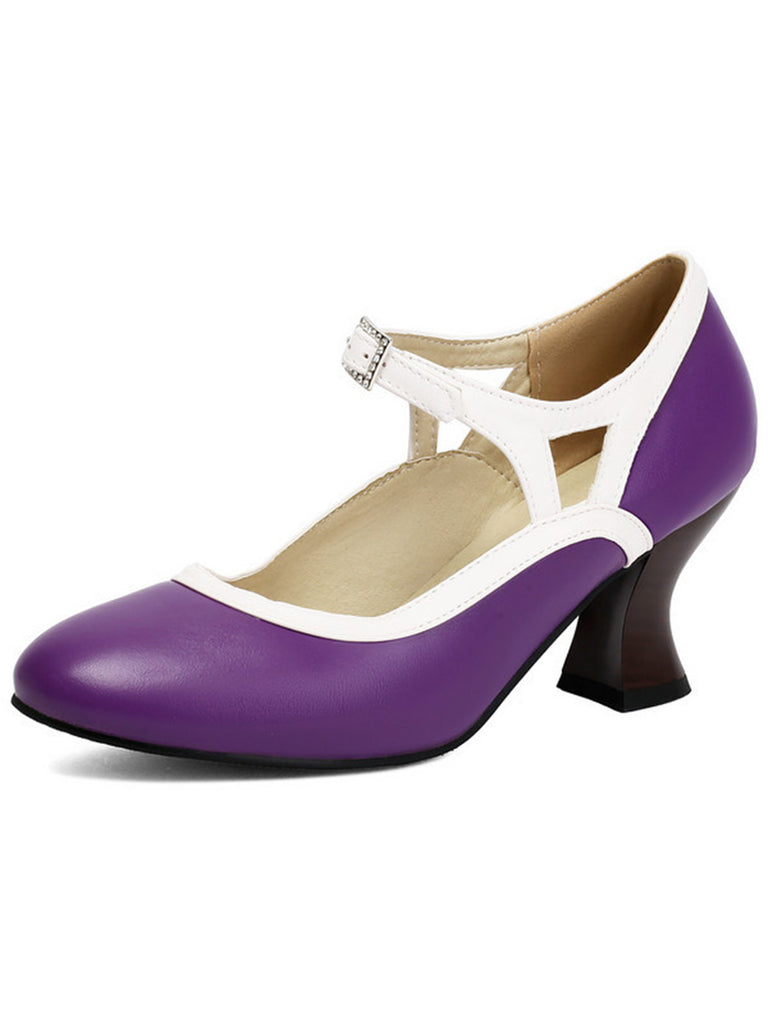 Vintage Pointed Toe Elegant Cone Heel Shoes, vintage shoes, retro heels - perfect for women who love vintage and retro fashion