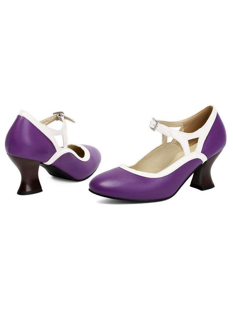 Vintage Pointed Toe Elegant Cone Heel Shoes, vintage shoes, retro heels - perfect for women who love vintage and retro fashion