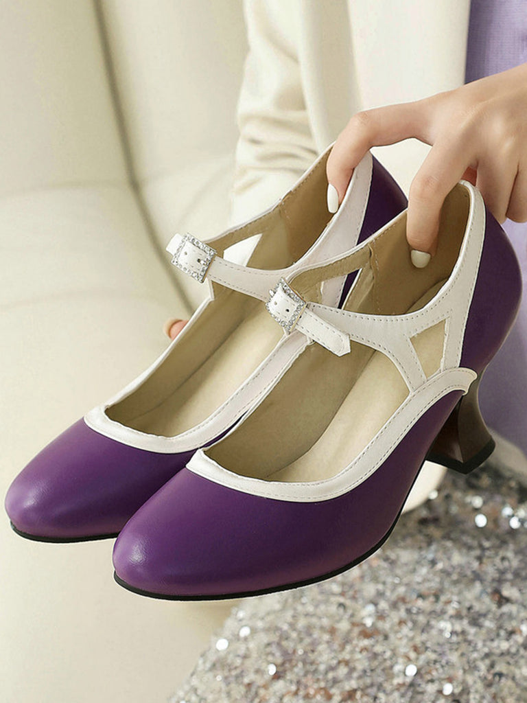 Vintage Pointed Toe Elegant Cone Heel Shoes, vintage shoes, retro heels - perfect for women who love vintage and retro fashion