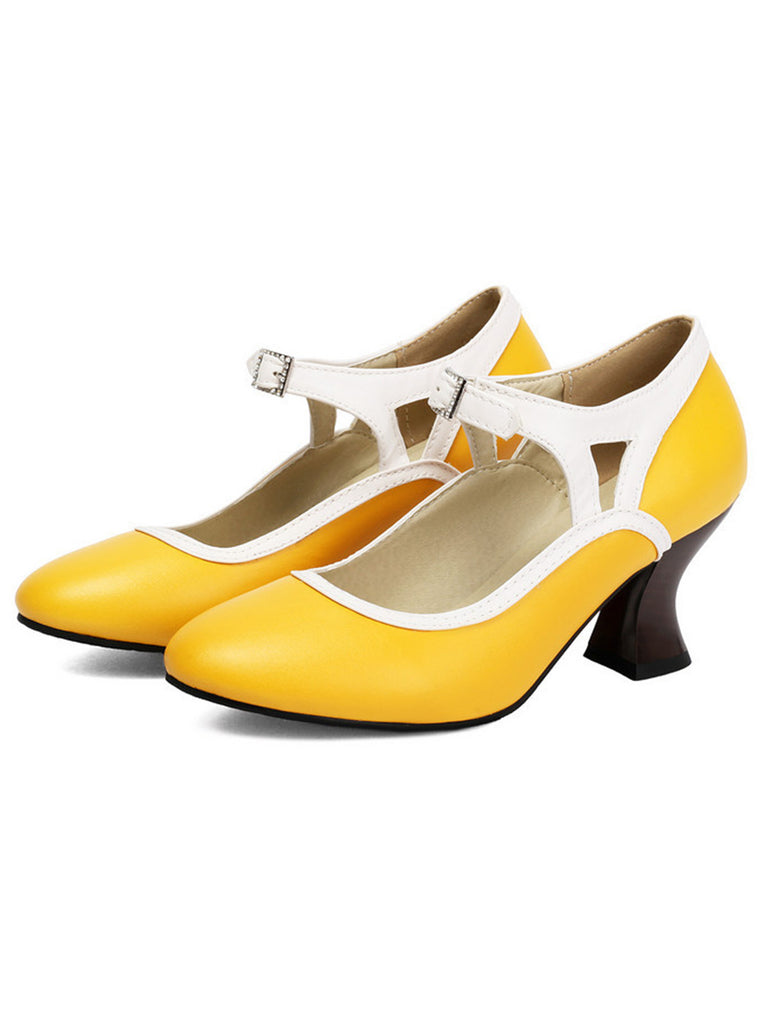 Vintage Pointed Toe Elegant Cone Heel Shoes, vintage shoes, retro heels - perfect for women who love vintage and retro fashion