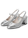 Pointed-Toe Ankle Strap Chunky-Heel Sandals, vintage shoes, retro heels - perfect for women who love vintage and retro fashion