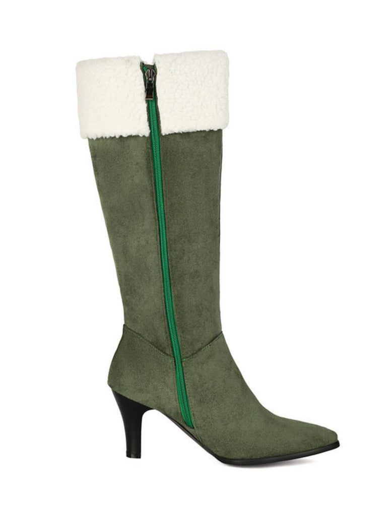 Christmas Knee High Festival Riding Boots 7