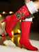 Christmas Knee High Festival Riding Boots 10