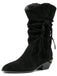 Fringe Lace-Up Western Mid-Calf Boots 2