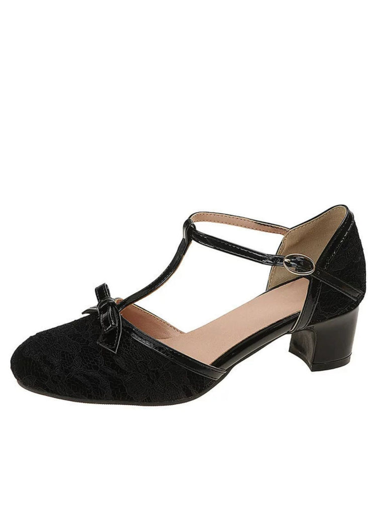 Leopard Print T Strap Mary Jane Heels 1