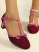 Leopard Print T Strap Mary Jane Heels 6