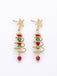 Star Wrapped Christmas Tree Drop Earrings 2