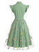 Black 1950s Butterfly Patchwork Vintage Dress