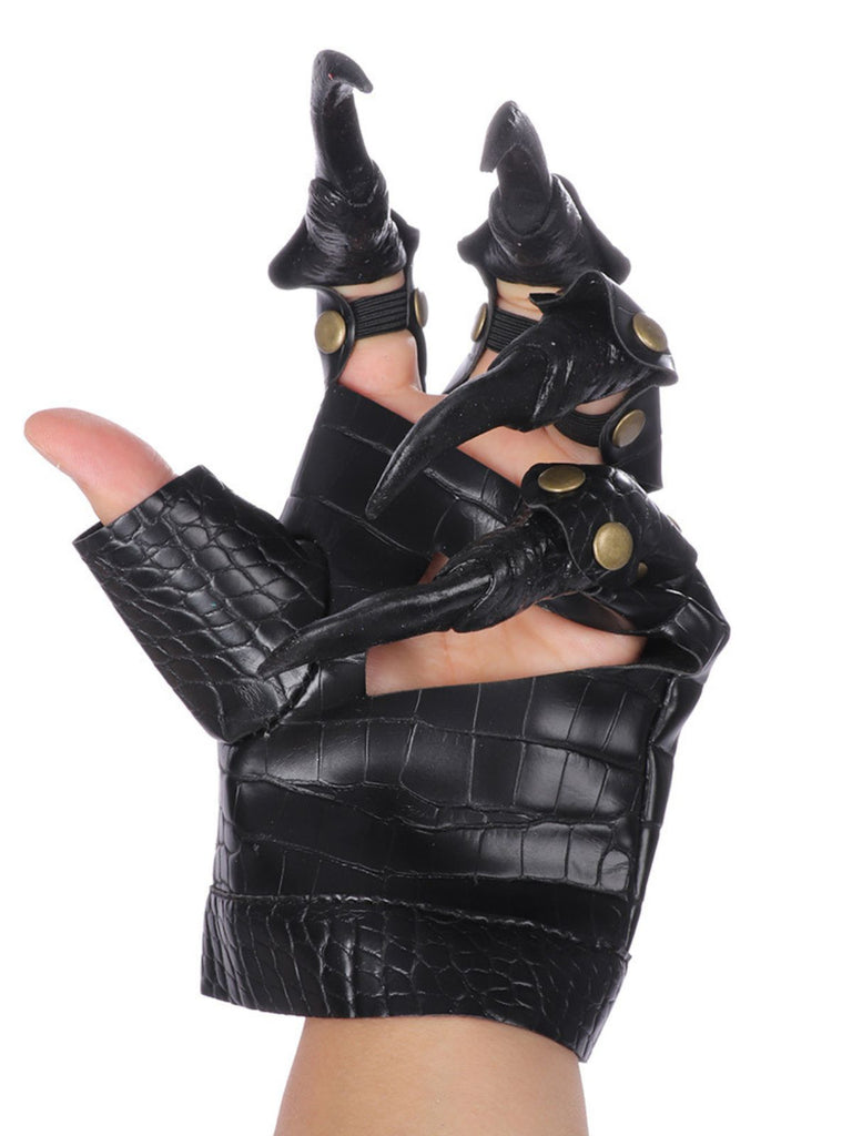 Black Gothic Claw Finger Gloves