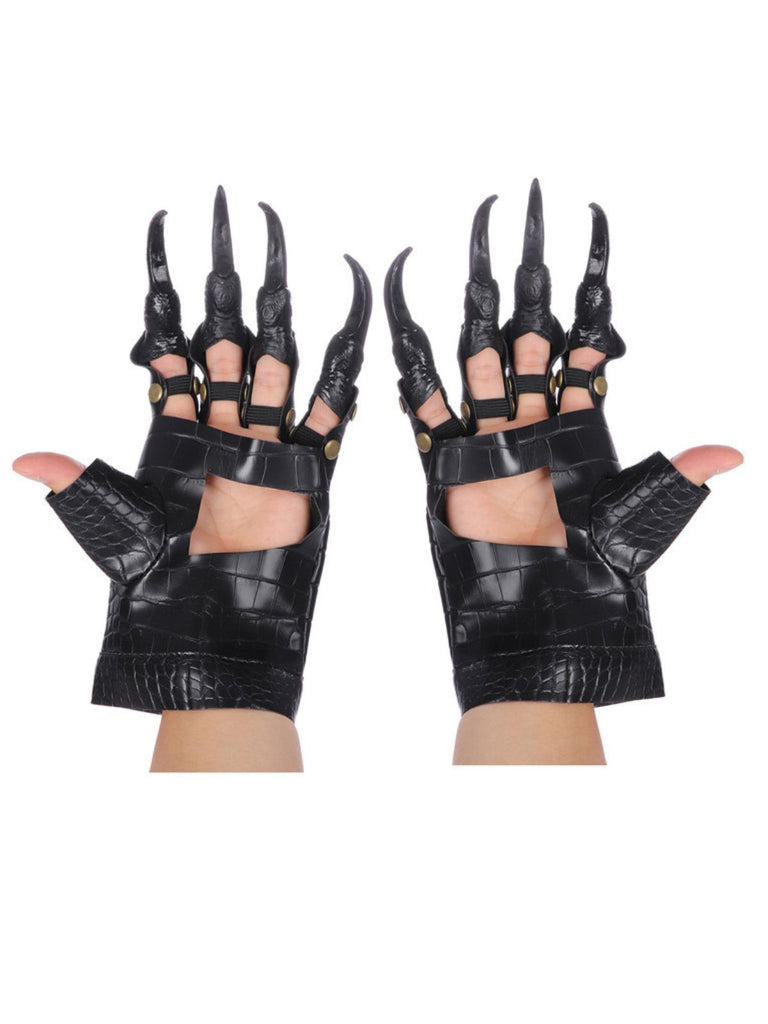 Black Gothic Claw Finger Gloves