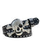 Halloween Skull Rhinestone Studded Gothic Belt