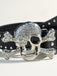 Halloween Skull Rhinestone Studded Gothic Belt