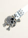 Halloween Skull Rhinestone Studded Gothic Belt