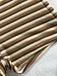 2PCS Brown 1950s Striped Terry Halter Bikini & Shorts