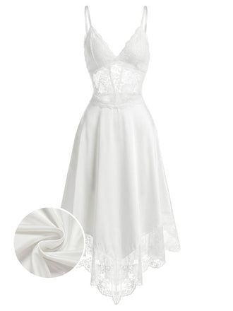 [Pre-Sale] White 1940s Lace Vintage Classic Nightgown