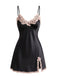 1930s Satin Lace Trim Slip Nightgown