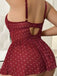 1950s Polka Dot Mesh Halter Nightgown 7