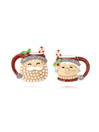She adds this Santa And Mrs. Claus Holiday Mug Christmas Earrings and suddenly it's vintage perfection