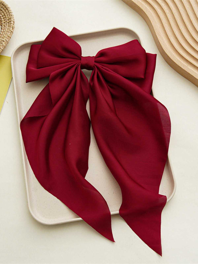 Satin Ribbon Solid Bow Hairpin: timeless vintage elegance she makes her own