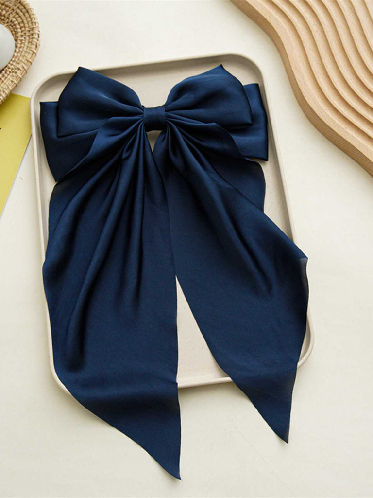Satin Ribbon Solid Bow Hairpin: timeless vintage elegance she makes her own