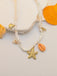 Seashell Starfish Charm Beach Necklace: beautiful vintage accessory, retro jewelry, classic style with timeless appeal