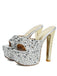 Sequin High Heel Chunky Heel Shoes 13