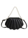 Shell Shape Pearl Chain PU Leather Bag - vintage fashion, retro style