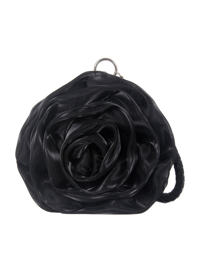 Silk 3D Flower Vintage Handbag, vintage bag, retro purse - perfect for women who love vintage and retro fashion