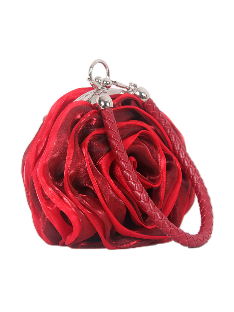 This Silk 3D Flower Vintage Handbag carries 1950s stories waiting to be told