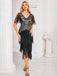 Silver 1920s Sequined Tassel Mesh Patchwork Dress - vintage dress, retro fashion, Gatsby party