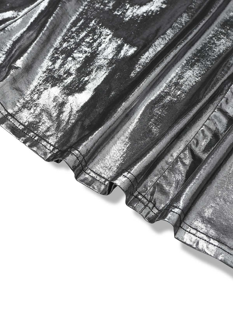 Silver 1930s Spaghetti Strap Mermaid Dress - vintage dress, retro fashion
