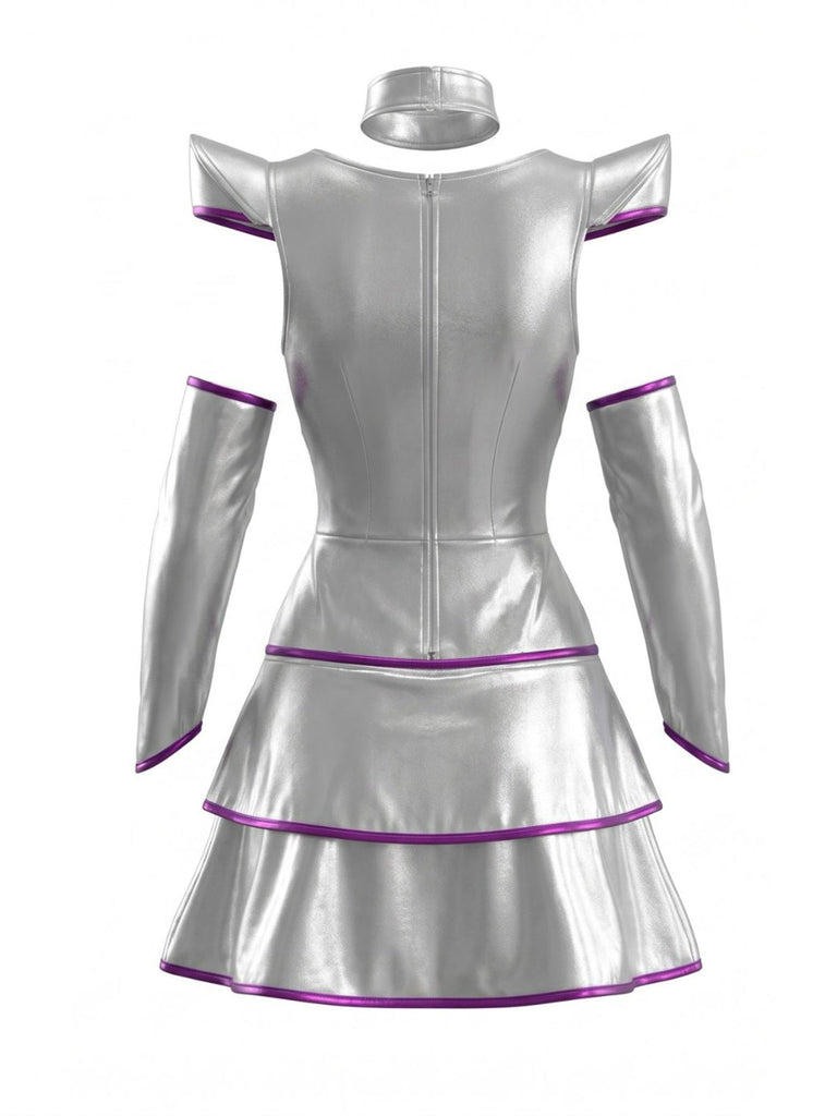 Silver 1960s Alien Astronaut Space Costume, vintage fashion, retro style - perfect for women who love vintage and retro fashion