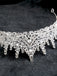 Silver 1970s Crown Rhinestone Headband 3