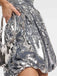 Silver 1970s Spaghetti Straps Sequined Tutu Dress — a 1970s silhouette that turns sidewalks into runways