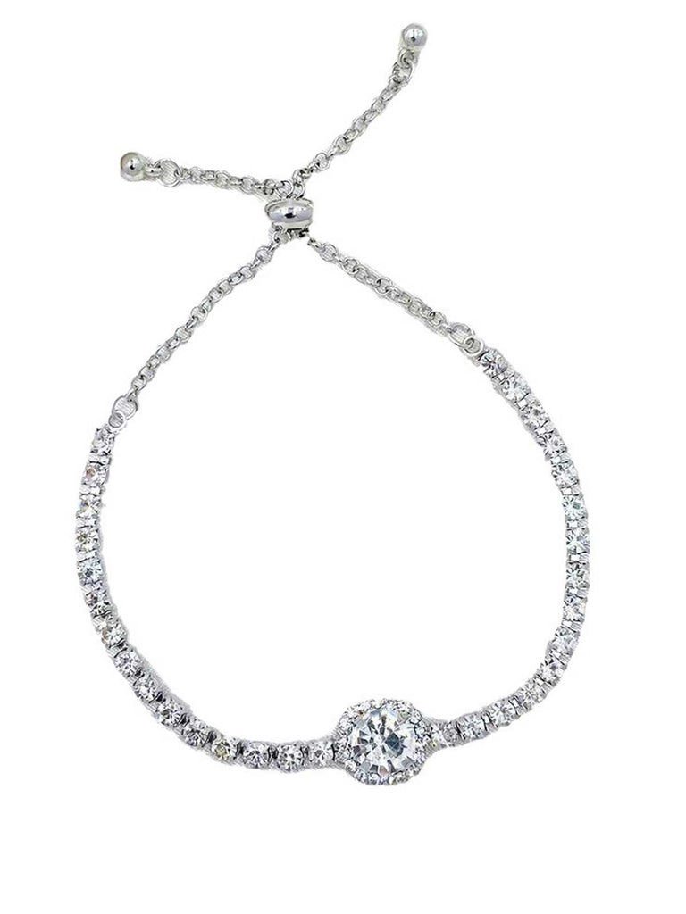 Silver Alloy Diamond Bracelet — because vintage glamour starts underneath