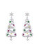 She adds this Silver Christmas Tree Colored Rhinestoned Earrings and suddenly it's vintage perfection