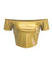 2PCS Metallic 1970 Disco Off-Shoulder Top & Pleated Skirt - vintage skirt, retro style