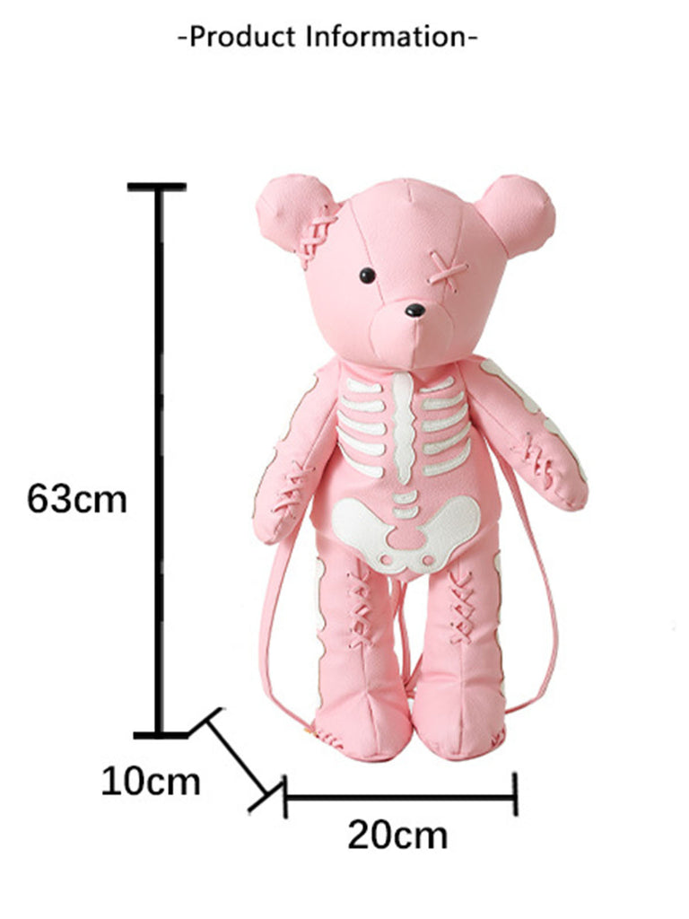 This Skull Violent Teddy Bear Backpack whispers vintage secrets to those who notice